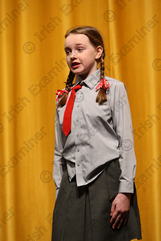 Feis19022018Mon03 
 3
Nadine Ahearne introducing her scene.
 Speech and Drama Class: 327: “The Hartland Memorial Perpetual Trophy” Dramatic Solo 12YearsandUnder –Section 1 Feis Maitiú 92nd Festival held in Fr. Mathew Hall. EEjob 19/02/2018 Picture: Gerard Bonus.