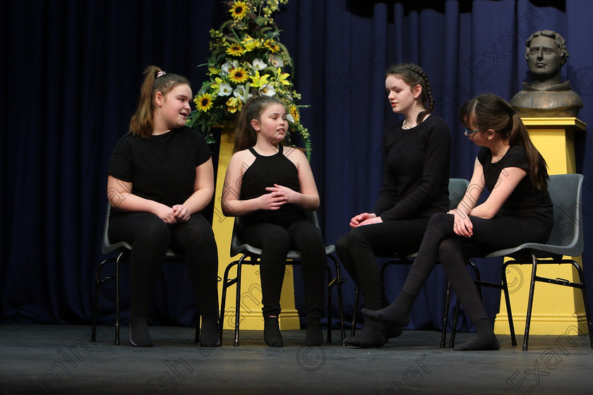 Feis26022018Mon16 
 15~16
Mulcahy Group performing “Lost in the Woods”.
 Speech and Drama Class: 363: Group Improvisation 13 Years and Under Feis Maitiú 92nd Festival held in Fr. Mathew Hall. EEjob 26/02/2018 Picture: Gerard Bonus.