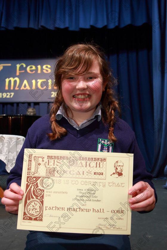 Feis11022019Mon15 
 15
3rd place Emma O’Mahony from Lovers Walk.

Class: 215: Woodwind Solo 10 Years and Under Programme not to exceed 4 minutes.

Feis Maitiú 93rd Festival held in Fr. Matthew Hall. EEjob 11/02/2019. Picture: Gerard Bonus