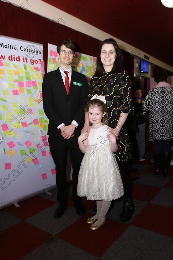 Feis27032018Tue11 
 11
Performers Emily Lynch from Glanmire with Accompanist Michael Young and her mother Cliona Moroney.
 Singing Class: 55: Girls Solo Singing 9 Years and Under Feis Maitiú 92nd Festival held in Fr. Mathew Hall. EEjob 27/03/2018 Picture: Gerard Bonus