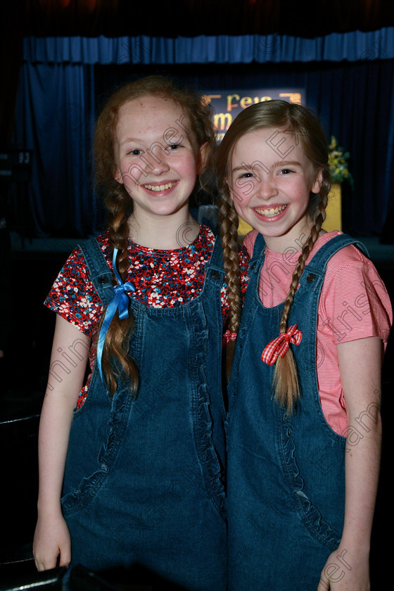 Feis05032018Mon05 
 5
Duo Aisling Kilkelly and Sophia Herlihy from Clonmel and Ballinhassig.
 Singing and School Choirs Class: 93: Vocal Duets 13 Years and Under Feis Maitiú 92nd Festival held in Fr. Mathew Hall. EEjob 05/03/2018 Picture: Gerard Bonus.