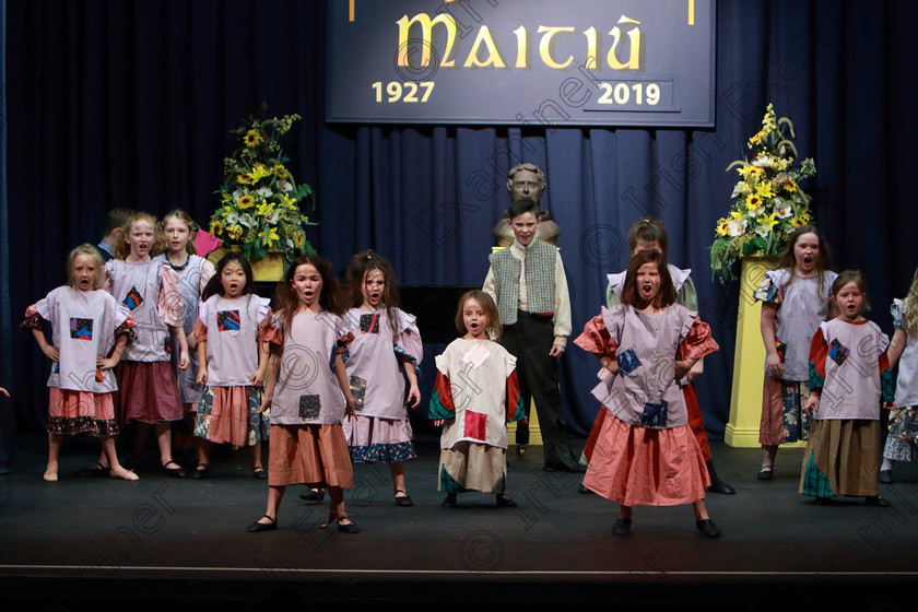 Feis28022019Thu62 
 62~67
CADA Performing Arts performing extracts from “Annie”.

Class: 103: “The Rebecca Allman Perpetual Trophy” Group Action Songs 10 Years and Under Programme not to exceed 10minutes.

Feis Maitiú 93rd Festival held in Fr. Mathew Hall. EEjob 28/02/2019. Picture: Gerard Bonus