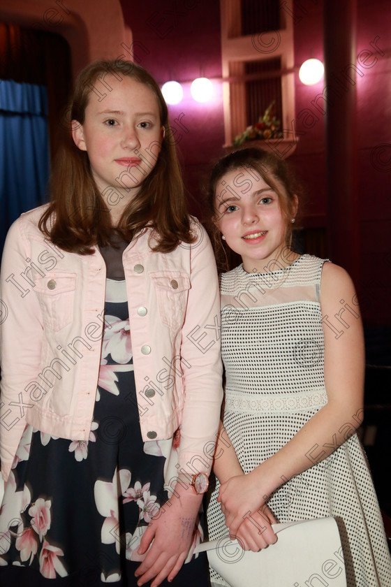 Feis26022019Tue26 
 26
First Plae and a Silver Medal went to Aisling O’Sullivan Loreto Fermoy pictured with fellow student, Marie Humphries from Fermoy.

Class: 53: Girls Solo Singing 13 Years and Under–Section 1 John Rutter –A Clare Benediction (Oxford University Press).

Feis Maitiú 93rd Festival held in Fr. Mathew Hall. EEjob 26/02/2019. Picture: Gerard Bonus