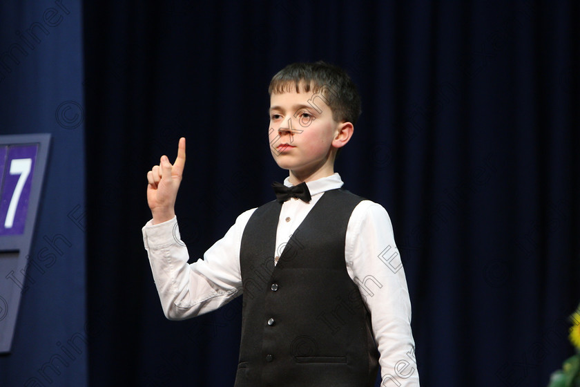 Feis19022018Mon12 
 12
Killian Lucey performing “The Wild Animal Song Contest”.
 Speech and Drama Class: 327: “The Hartland Memorial Perpetual Trophy” Dramatic Solo 12YearsandUnder –Section 1 Feis Maitiú 92nd Festival held in Fr. Mathew Hall. EEjob 19/02/2018 Picture: Gerard Bonus.