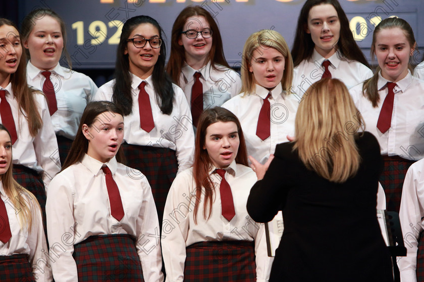 Feis27022019Wed25 
 24~27
Sacred Heart School Tullamore singing “Puttin on the Ritz” by Fred Astaire conducted by Regina McCarthy.

Class: 77: “The Father Mathew Hall Perpetual Trophy” Sacred Choral Group or Choir 19 Years and Under Two settings of Sacred words.
Class: 80: Chamber Choirs Secondary School

Feis Maitiú 93rd Festival held in Fr. Mathew Hall. EEjob 27/02/2019. Picture: Gerard Bonus