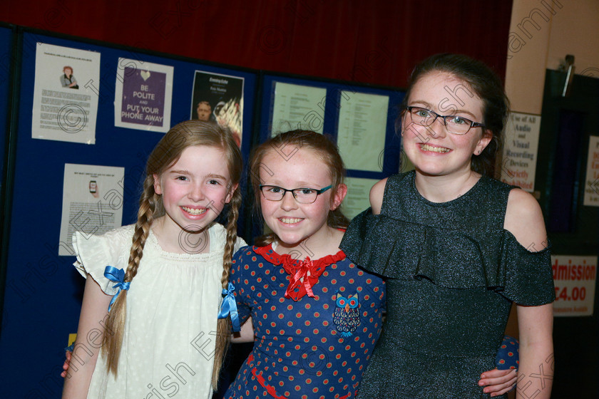 Feis21022018Wed46(2) 
 46
Performers Sophia Herlihy from Ballinhassig performed “Aberfan Prediction” with sisters Niamh and Sinead Roche from Greneagh who performed “The Ugly Step Sisters” and “Cruella De Ville”.
 Speech and Drama Class: 327: “The Hartland Memorial Perpetual Trophy” Dramatic Solo12 years and under section 3 Feis Maitiú 92nd Festival held in Fr. Mathew Hall, EEjob 21/02/2018 Picture: Gerard Bonus.