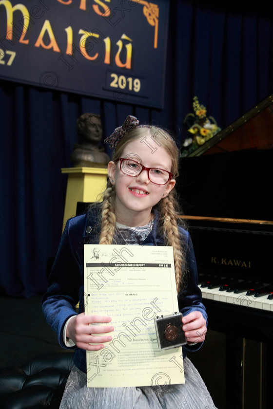 Feis0202109Sat20 
 20
Bronze Medallist Teagan Pender from Dungarvan.

Class: 184: Piano Solo 15 Years and Under –Confined Two contrasting pieces not exceeding 4 minutes. “The Kilshanna Music Perpetual Cup”

Feis Maitiú 93rd Festival held in Fr. Matthew Hall. EEjob 02/02/2019. Picture: Gerard Bonus