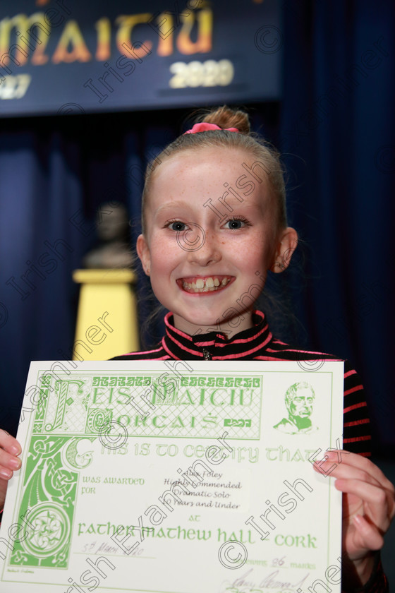 Feis0503202028 
 28
Alex Foley from Nashe’s Boreen gave a Highly Commended performance of Mobile Madness.

Class:328: “The Fr. Nessan Shaw Memorial Perpetual Cup” Dramatic Solo 10 Years and Under

Feis20: Feis Maitiú festival held in Father Mathew Hall: EEjob: 05/03/2020: Picture: Ger Bonus.