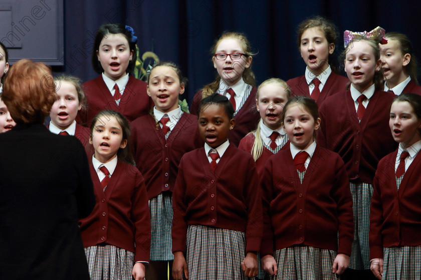 Feis01032019Fri14 
 11~15
2nd place St. Joseph’s Girls’ Choir, Clonakilty singing “Golden Slumbers”.

Class: 84: “The Sr. M. Benedicta Memorial Perpetual Cup” Primary School Unison Choirs–Section 2 Two contrasting unison songs.

Feis Maitiú 93rd Festival held in Fr. Mathew Hall. EEjob 01/03/2019. Picture: Gerard Bonus