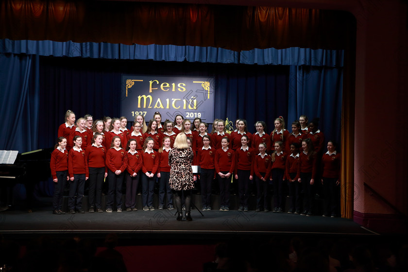 Feis27022019Wed40 
 39~ 42
Loreto 1st Year B singing “Bessie The Black Cat” by Peter Jenkins conducted by Sharon Glancy.

Class: 83: “The Loreto Perpetual Cup” Secondary School Unison Choirs

Feis Maitiú 93rd Festival held in Fr. Mathew Hall. EEjob 27/02/2019. Picture: Gerard Bonus