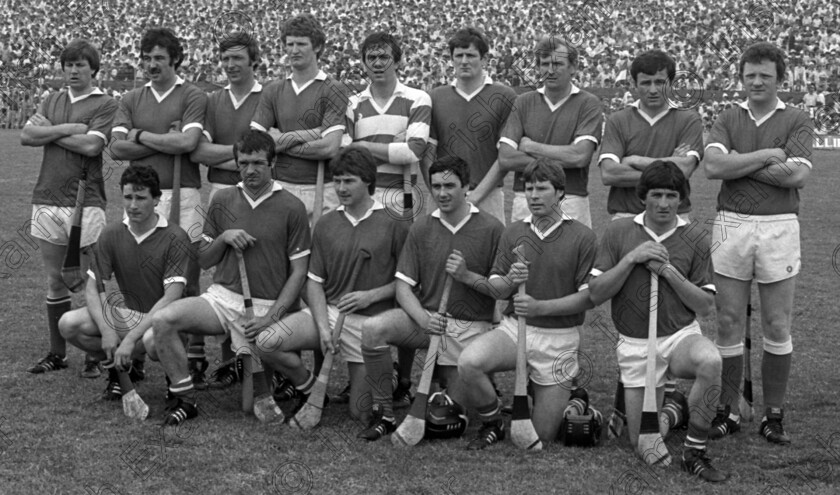 TEAMD 
 Pic for Photosales .... The Cork team which defeated Waterford in the Munster Senior Hurling Championship final at the Gaelic Grounds, Limerick. 10/07/1983 Pic by Eddie O'Hare. Ref 276/57 276/057