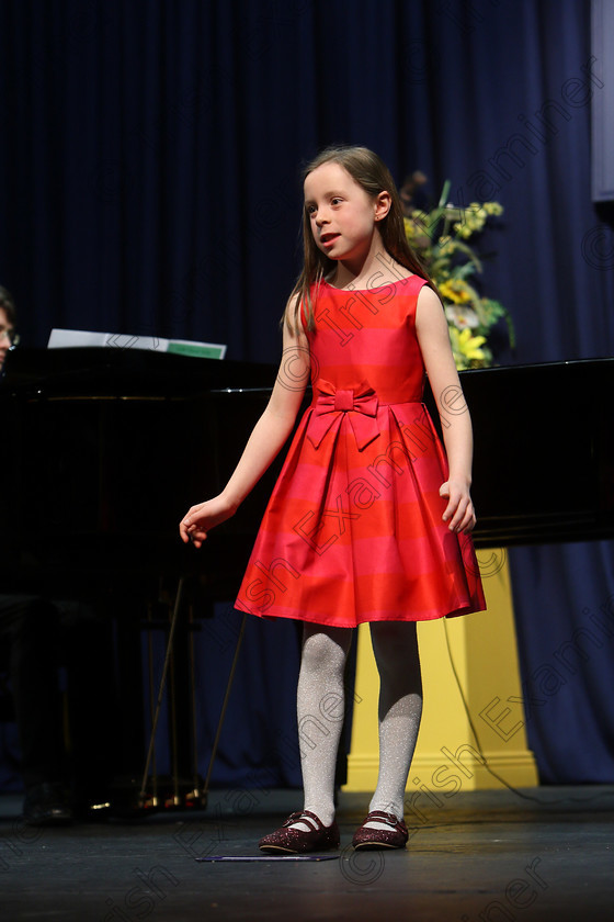 Feis27032018Tue22 
 22~23
Meadhbh O’Riordan singing backed by Accompanist Michael Young.
 Singing Class: 56: 7 Years and Under Crawley The Penguin Dance Feis Maitiú 92nd Festival held in Fr. Mathew Hall. EEjob 27/03/2018 Picture: Gerard Bonus