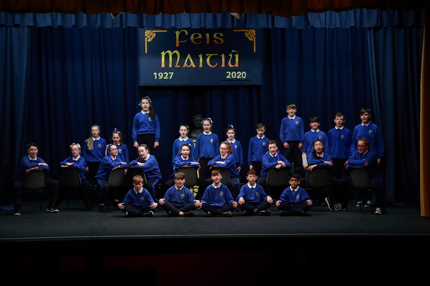 Feis12032020Thur14 
 11~15
Third Place performance from Bun Scoil Rinn An Chabhlaigh performing Playground as their own choice

Class:474: “The Junior Perpetual Cup” 6th Class Choral Speaking

Feis20: Feis Maitiú festival held in Father Mathew Hall: EEjob: 12/03/2020: Picture: Ger Bonus.