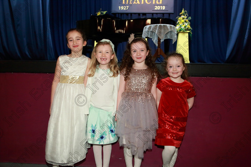 Feis26022019Tue13 
 13
Performers Sydney Forde, Ellie Kennedy, Isabella Lyons and Aimee Fitzpatrick.

Class: 56: 7 Years and Under arr. Herbert Hughes –Little Boats (Boosey and Hawkes 20th Century Collection).

Feis Maitiú 93rd Festival held in Fr. Mathew Hall. EEjob 26/02/2019. Picture: Gerard Bonus