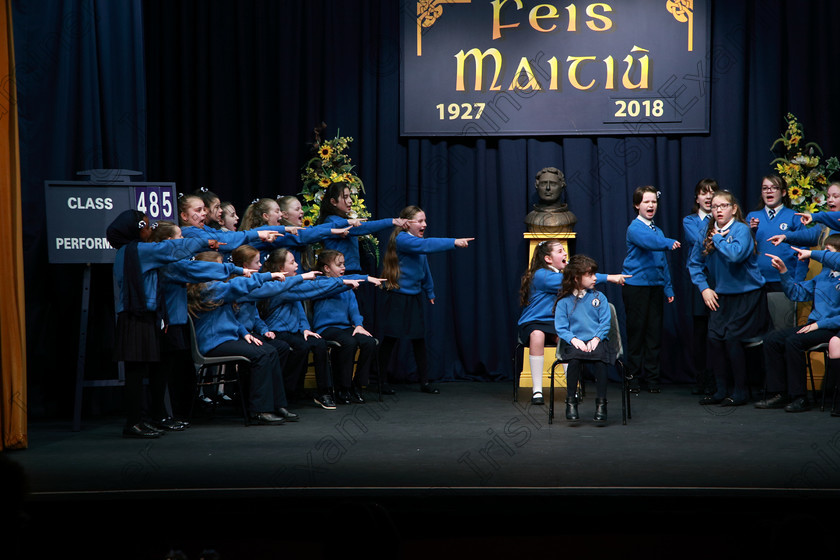 Feis21022018Wed20(1) 
 16~20
St. Mary’s Cobh 5th Class performing Trial of Derrick Drew as their own choice.
 Speech and Drama Classes: 485: Action Verse “The O’Brien Perpetual Cup”5th Class and Class: 484: “The Sri Lanka Festival Perpetual Trophy” 6th Class, Feis Maitiú 92nd Festival held in Fr. Mathew Hall. EEjob 21/02/2018 Picture: Gerard Bonus.