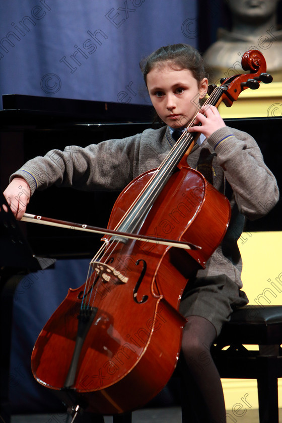 Feis30012020Thurs33 
 33
Lily May Kelleher from Whites Cross performing the set piece.

Class: 250: Violoncello Solo 12 Years and Under; Smetana – Vltava Feis20: Feis Maitiú festival held in Fr. Mathew Hall: EEjob: 30/01/2020: Picture: Ger Bonus.