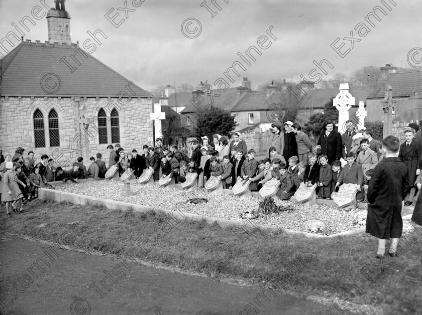 797107 797107 
 For 'READY FOR TARK'
Annual Clonmult Ambush Commemeration at Midleton cemetery 22/02/1959 Ref. 550K Old black and white republicans Irish War of Independence patriots