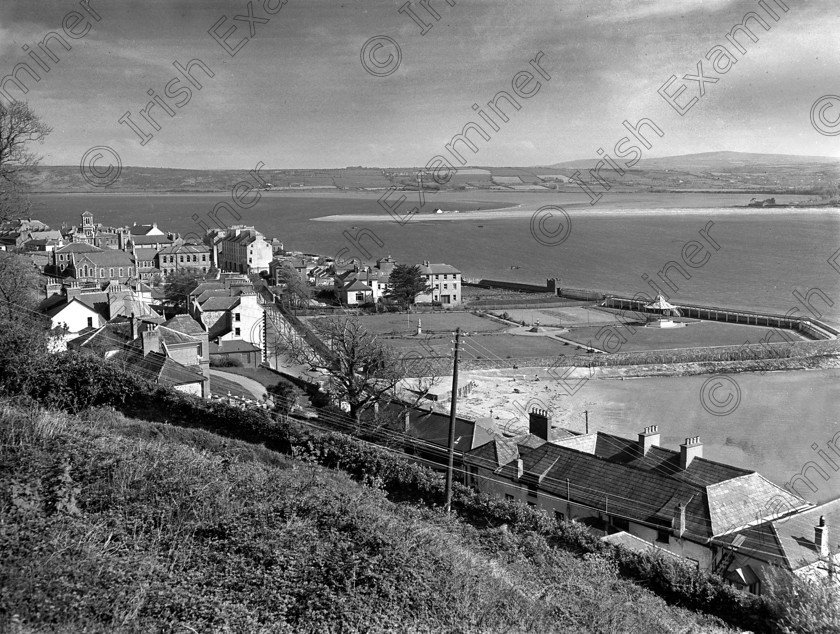 895300 895300 
 For 'READY FOR TARK'
View of the Park, Youghal, Co. Cork 03/05/1957 Ref. 471J old black and white seaside towns east cork