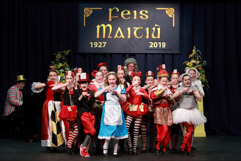 Feis12022019Tue53 
 49~53
CADA Performing Arts presenting Alice in the underworld.

Class: 102: “The Juvenile Perpetual Cup” Group Action Songs 13 Years and Under A programme not to exceed 10minutes.

Feis Maitiú 93rd Festival held in Fr. Mathew Hall. EEjob 12/02/2019. Picture: Gerard Bonus