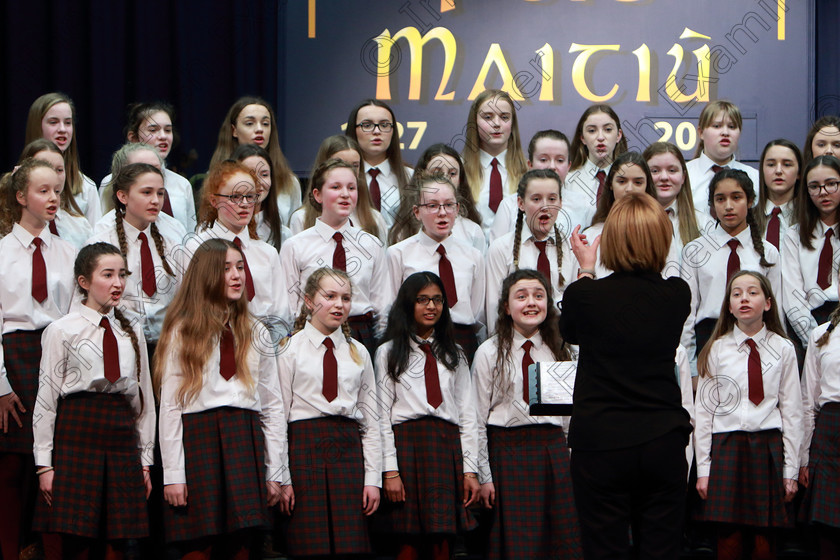 Feis27022019Wed34 
 32~36
Sacred Heart School Tullamore singing “Little Spanish Town” conducted by Regina McCarthy.

Class: 83: “The Loreto Perpetual Cup” Secondary School Unison Choirs

Feis Maitiú 93rd Festival held in Fr. Mathew Hall. EEjob 27/02/2019. Picture: Gerard Bonus