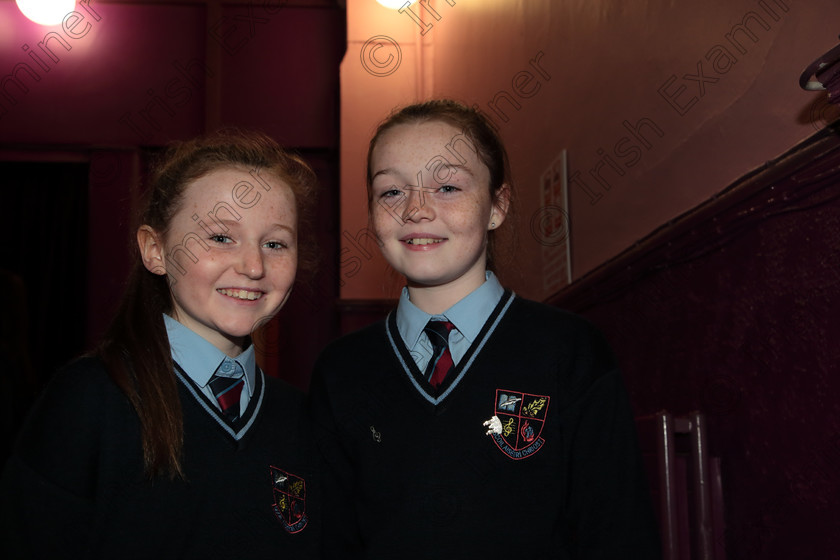 Feis12042018Thu30 
 30
Lauryn Quinn and Shauna O’Connor from Scoil Aiseiri Chríost.
 Singing Class: 84: “The Sr. M. Benedicta Memorial Perpetual Cup” Primary School Unison Choirs Section 1 Feis Maitiú 92nd Festival held in Fr. Mathew Hall. EEjob 28/03/2018 Picture: Gerard Bonus