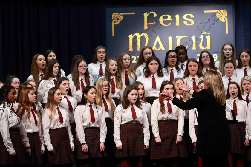 Feis27022019Wed13 
 10~13
Sacred Heart School Tullamore singing “The Lord Keep Us” by John Rutter conducted by Regina McCarthy.

Class: 77: “The Father Mathew Hall Perpetual Trophy” Sacred Choral Group or Choir 19 Years and Under Two settings of Sacred words.
Class: 80: Chamber Choirs Secondary School

Feis Maitiú 93rd Festival held in Fr. Mathew Hall. EEjob 27/02/2019. Picture: Gerard Bonus