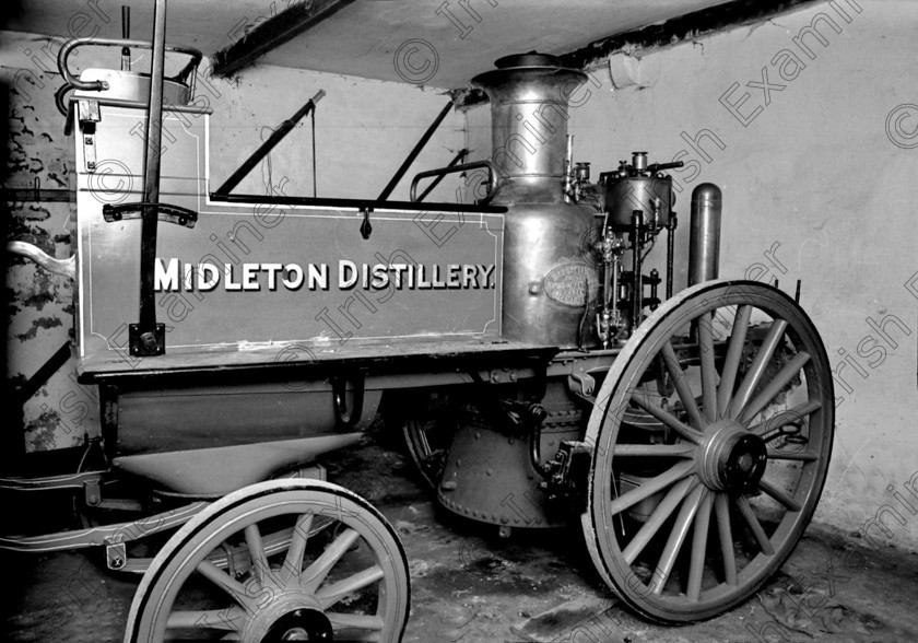1173028 1173028 
 Old fire engine at Midleton Distillery, Co. Cork 19/10/1972 Ref. 148/43 old black and white distilleries