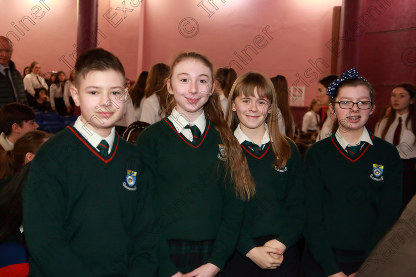 Feis27022019Wed07 
 7
Herbert Saezuk, Amy Wood, Katrlyn Cronin and Gillian O’Dwyer from Cashel Community School.

Class: 77: “The Father Mathew Hall Perpetual Trophy” Sacred Choral Group or Choir 19 Years and Under Two settings of Sacred words.
Class: 80: Chamber Choirs Secondary School

Feis Maitiú 93rd Festival held in Fr. Mathew Hall. EEjob 27/02/2019. Picture: Gerard Bonus