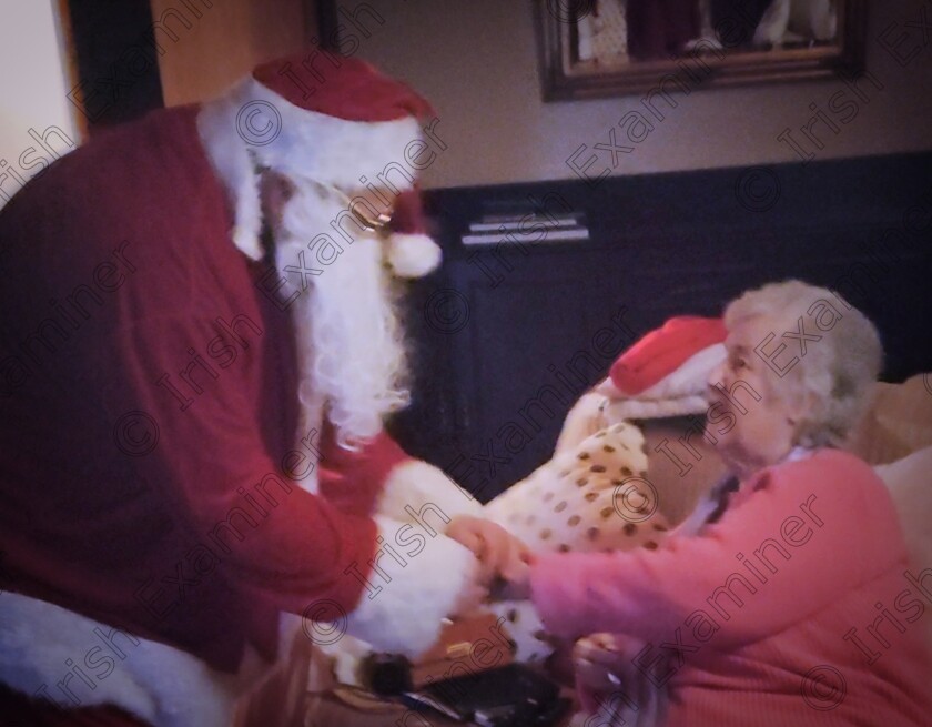 IMG 20241211 212349 
 Santa surprising the beautiful 81 year old pat. Pat lost her husband 8 years ago but is blessed to have family who love her so much and her son in law to be is one in a million. Thank you James.