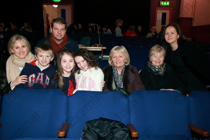 Feis03022018Sat04 
 4
Performer Alison Earle, with her parents Antoin and Jenifer, brother James, Sarah Terry, Mary and Christine Horgan and Anne Earle.
 Instrumental Music Class: 166: Piano Solo 10 Years and Under Feis Maitiú 92nd Festival held in Fr. Matthew Hall. EEjob 02/02/2018 Picture: Gerard Bonus.