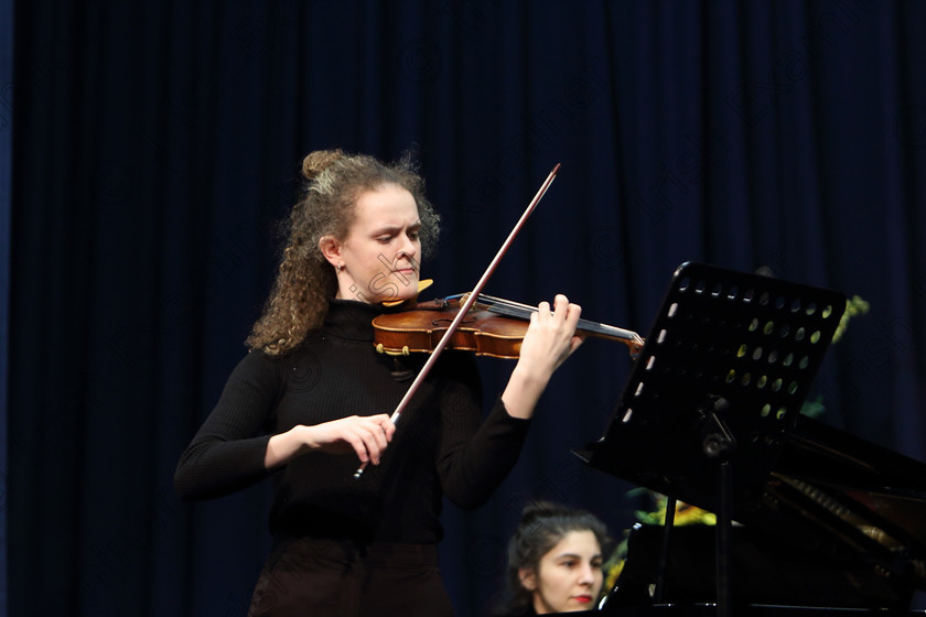 Feis0202109Sat27 
 27~28
Aisling Donnelly from Cork City Playing first movement Mendelssohn Violin Concerto in E Minor.

Class: 236: “The Shanahan & Co. Perpetual Cup” Advanced Violin 
One Movement from a Concerto.

Feis Maitiú 93rd Festival held in Fr. Matthew Hall. EEjob 02/02/2019. Picture: Gerard Bonus
