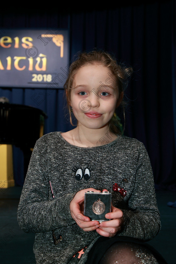 Feis07022018Wed14 
 14
Bronze Medallist Caoimhe Owen.
 Instrumental Music Class: 167: Piano Solo8 Years and Under Feis Maitiú 92nd Festival held in Fr. Mathew Hall. EEjob 05/02/2018 Picture: Gerard Bonus.