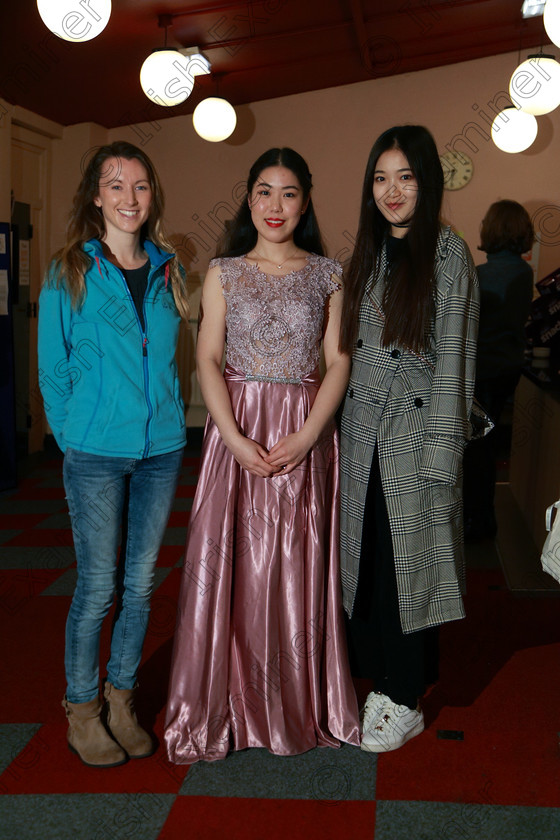 Feis03022018Sat41 
 41
Anna Looney, performer Aija Wang from the City Centre and Nina Ma.
 Instrumental Music: Class: 157: “The Tilly Fleischmann Recital Prize and Bursary” Advanced Recital Repertoire Bursary Value €200 Sponsored by Ruth Fleischmann Feis Maitiú 92nd Festival held in Fr. Matthew Hall. EEjob 02/02/2018 Picture: Gerard Bonus.