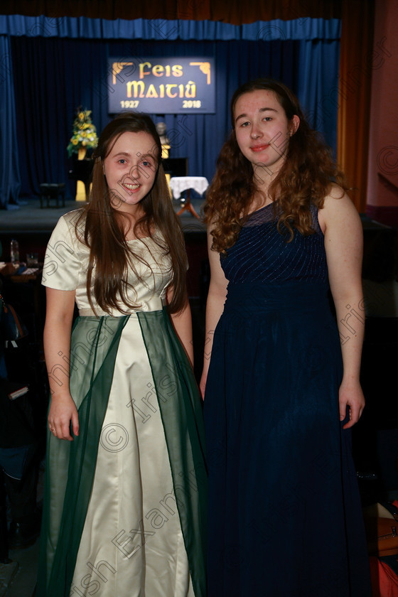 Feis05032018Mon55 
 55
Duet Performers Emily Keys from Ballylanders and Caoimhe Healy from Watergrasshill
 Singing and School Choirs Class: 51: “The Mollie Petrie Memorial Cup” Girls Solo Singing 18 Years and Under Feis Maitiú 92nd Festival held in Fr. Mathew Hall. EEjob 05/03/2018 Picture: Gerard Bonus