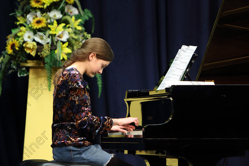 Feis31012019Thur21 
 21
Jenna Ryan performing set piece.

Class: 164: Piano Solo 14 Years and Under (a) Schezo in B Flat D.593 No.1 (b) Contrasting piece of own choice not to exceed 3 minutes.

Feis Maitiú 93rd Festival held in Fr. Matthew Hall. EEjob 31/01/2019. Picture: Gerard Bonus