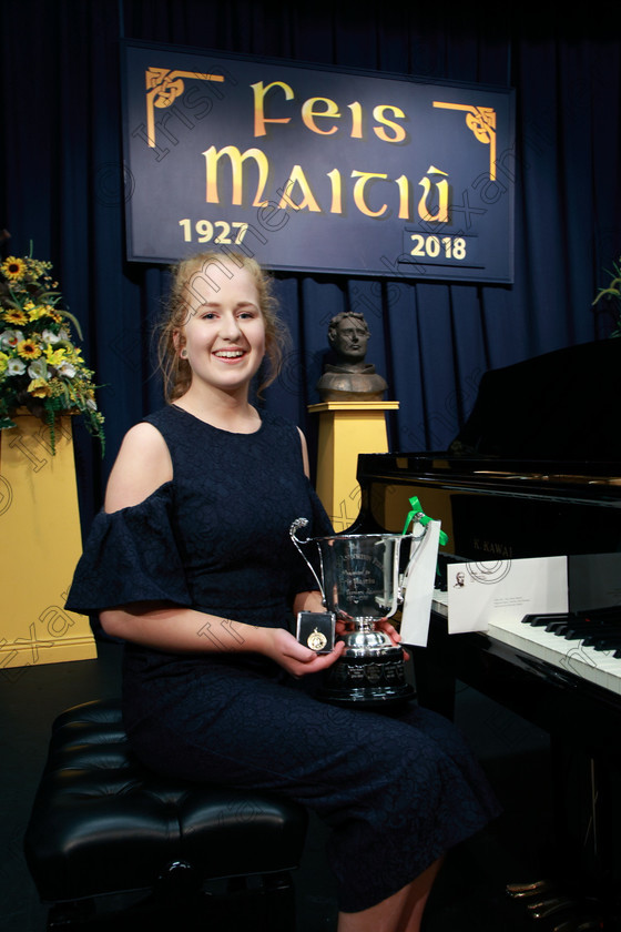 Feis06022018Tue44 
 44
1st place, Gold Medal, Cup and Bursary winner, Méabh Fitzgerald from Whitechurch.
Instrumental Music Class: 142: The Music Teachers Association Perpetual Trophy” and “The Regional Music Teachers Association Bursary” Instrumental Music Award 15 Years and Over Bursary Value €150 Sponsored by Moloney Pianos Feis Maitiú 92nd Festival held in Fr. Mathew Hall. EEjob 05/02/2018 Picture: Gerard Bonus.