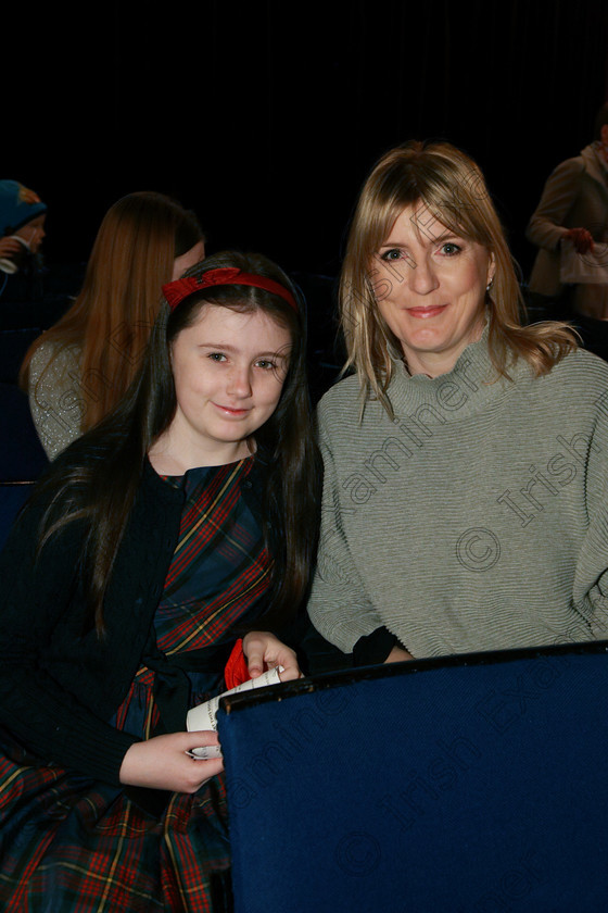 Feis12032018Mon08 
 8
Performer Isolyn O’Connor from Ballinlough with her mum Rowena.
 Speech and Drama Class: 365: Solo Verse Speaking Girls 10 Years and Under Section 4 Feis Maitiú 92nd Festival held in Fr. Mathew Hall. EEjob 12/03/2018 Picture: Gerard Bonus