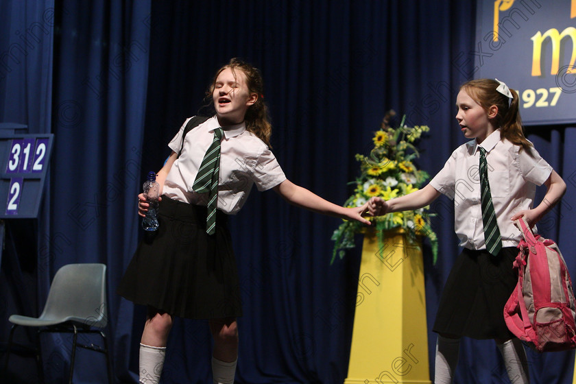 Feis24032018Sat21 
 19~21
Commended Caitlin and Lily McCarthy “Vickie Angel”.
 Speech and Drama Class: 312: Dramatic Duo 10 Years and Under Feis Maitiú 92nd Festival held in Fr. Mathew Hall. EEjob 24/03/2018 Picture: Gerard Bonus