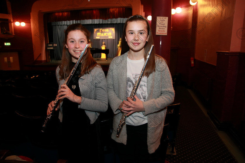 Feis30012018Tueo23 
 23
Performers; Isabelle Lenihan and Niamh McNabola from Innishannon and Aherla.
 EEjob 30/01/2018 
Feis Maitiú 92nd Festival held in Fr. Matthew Hall 
Picture: Gerard Bonus

Instrumental Music. 
Class: 214: “The Casey Perpetual Cup” Woodwind Solo12 years and Under.