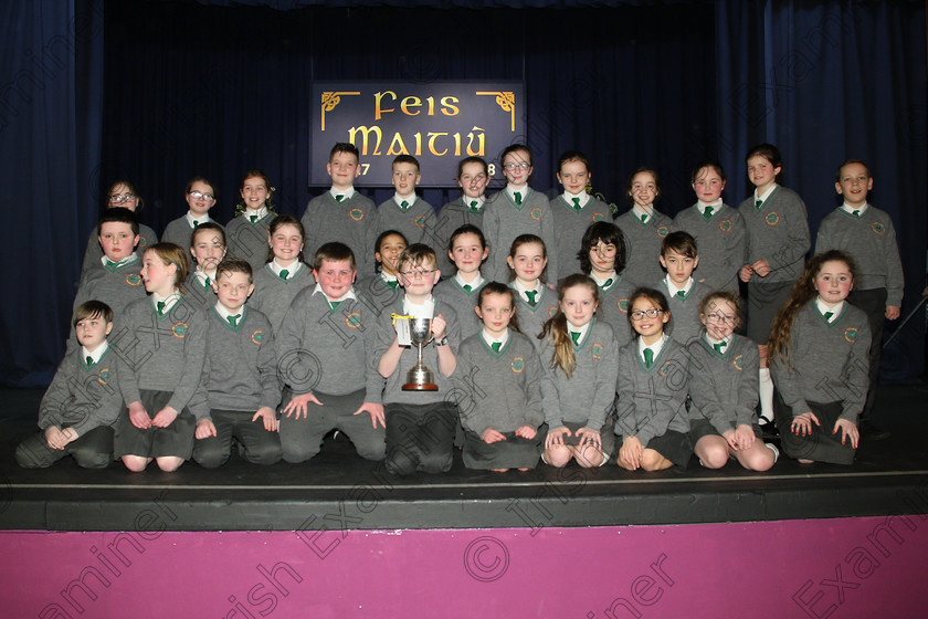 Feis23022018Fri58 
 56~60
Cup Winners An Teaghlaigh Ballyphehane.
 Speech and Drama Class: 476: “The Peg O’Mahony Memorial Perpetual Cup” Choral Speaking 4th Class Feis Maitiú 92nd Festival held in Fr. Mathew Hall. EEjob 23/02/2018 Picture: Gerard Bonus.