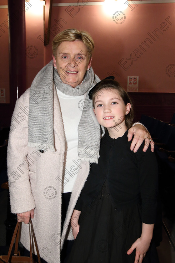 Feis01022019Fri38 
 38
Performer Saidhbh Randles from Waterfall with her Grandmother Eithne Randles.

Class: 251: Violoncello Solo 10 Years and Under (a) Carse – A Merry Dance. 
(b) Contrasting piece not to exceed 2 minutes.

Feis Maitiú 93rd Festival held in Fr. Matthew Hall. EEjob 01/02/2019. Picture: Gerard Bonus