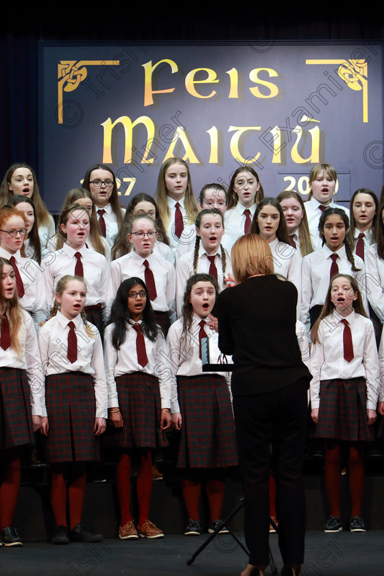 Feis27022019Wed35 
 32~36
Sacred Heart School Tullamore singing “Little Spanish Town” conducted by Regina McCarthy.

Class: 83: “The Loreto Perpetual Cup” Secondary School Unison Choirs

Feis Maitiú 93rd Festival held in Fr. Mathew Hall. EEjob 27/02/2019. Picture: Gerard Bonus