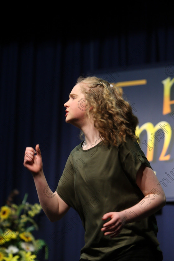 Feis07032018Wed23 
 23
Megan Flynn performing “Story of the Eye” Film.

Singing and School Choirs Class: 112: “The C.A.D.A. Perpetual Trophy” Solo Action Song 14 Years and Under Section 1 Feis Maitiú 92nd Festival held in Fr. Mathew Hall. EEjob 06/03/2018 Picture: Gerard Bonus.