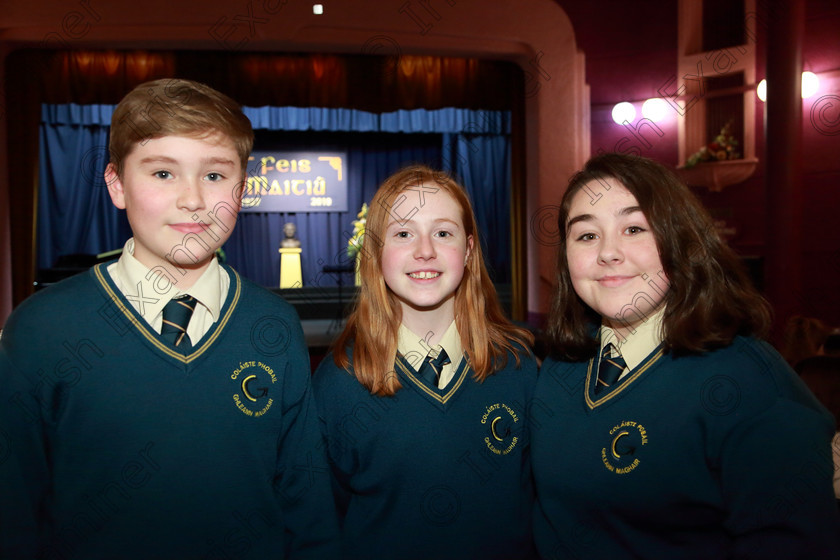 Feis27022019Wed70 
 70
Calum Byers, Isabel Quinlan and Ellie Maragh Glanmire Community School.

Class: 82: “The Echo Perpetual Shield” Part Choirs 15 Years and Under Two contrasting songs.

Feis Maitiú 93rd Festival held in Fr. Mathew Hall. EEjob 27/02/2019. Picture: Gerard Bonus