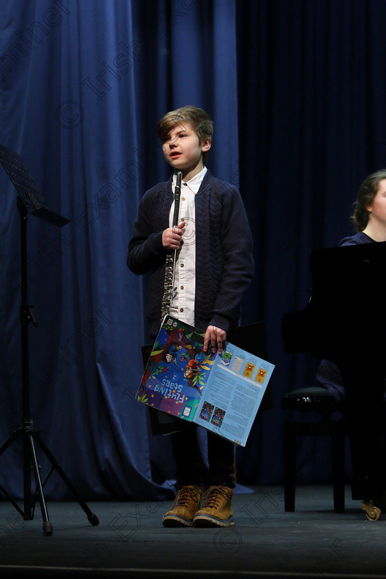 Feis30012018Tueo18 
 18
Dominic Geslers introducing his contrasting piece.
 EEjob 30/01/2018 
Feis Maitiú 92nd Festival held in Fr. Matthew Hall 
Picture: Gerard Bonus

Instrumental Music. 
Class: 214: “The Casey Perpetual Cup” Woodwind Solo12 years and Under.