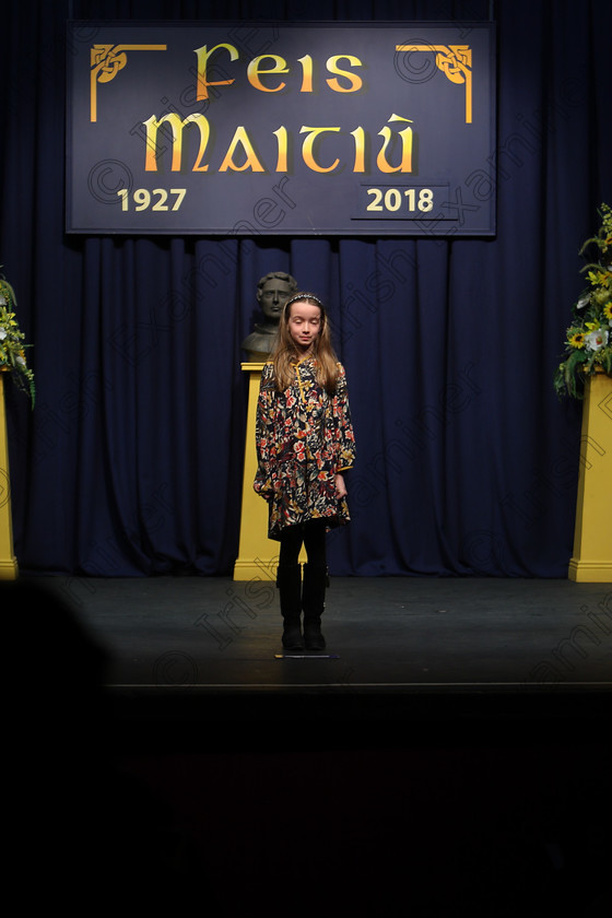 Feis12032018Mon22 
 22
Emma Kennedy reciting her poem
 Speech and Drama Class: 365: Solo Verse Speaking Girls 10 Years and Under Section 4 Feis Maitiú 92nd Festival held in Fr. Mathew Hall. EEjob 12/03/2018 Picture: Gerard Bonus