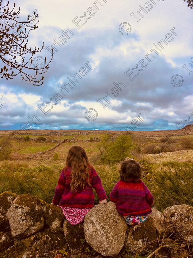 IMG 2374 
 Connemara Views - Thea and Evie Murtagh surveying the fields across Poul, Spiddal, Co. Galway; photo by Steve Murtagh