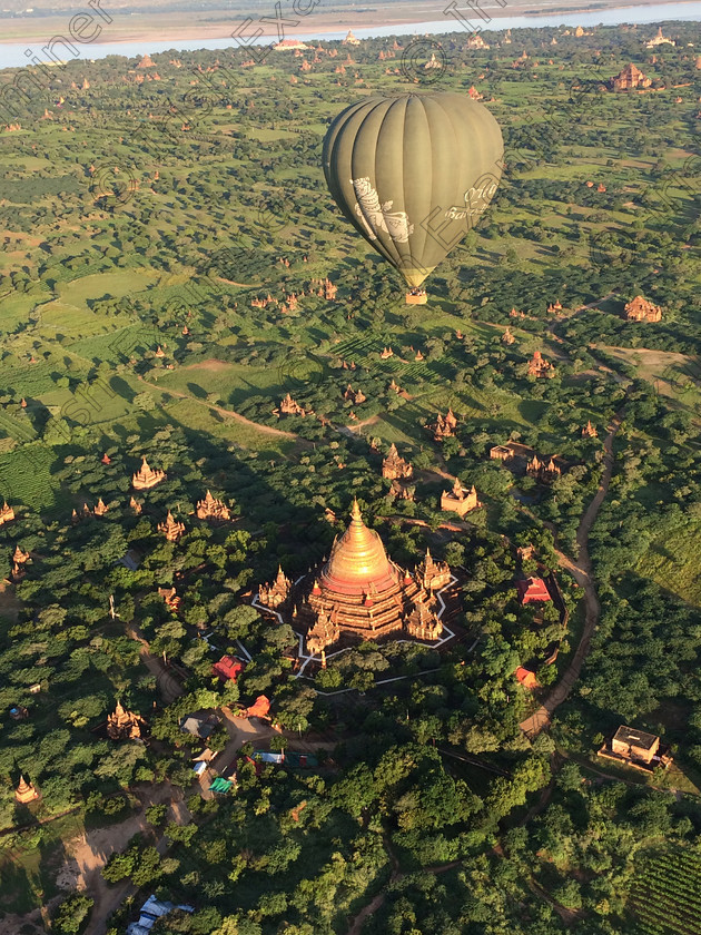 IMG 0181 
 Burma, Captured From Hot Air Ballon, In Novemeber 2016, In Bagan , Image of a Stupa (Temple)