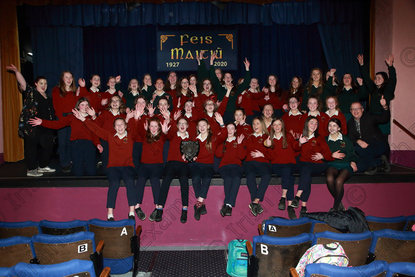 Feis26022020Wed60 
 60
Loreto Secondary School Choir sang A Winter’s Tale to win the Shield & Gold Medal with Music teachers Mary Donovan and Tom Fouhy.

Class:81: “The Father Mathew Perpetual Shield” Part Choirs 19 Years and Under

Loreto Secondary School Choir.

Feis20: Feis Maitiú festival held in Father Mathew Hall: EEjob: 26/02/2020: Picture: Ger Bonus.