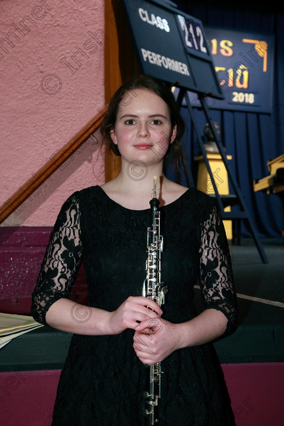 Feis09022018Fri17 
 17
Performer Catherine Kelly from Innishannon.
 Instrumental Music Class: 212: Woodwind Solo16 Years and Under Feis Maitiú 92nd Festival held in Fr. Mathew Hall. EEjob 09/02/2018 Picture: Gerard Bonus.